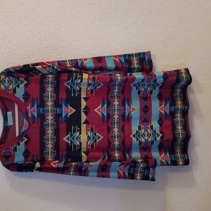 2 for $20 Filly Flair Aztec Print Long Sleeve Dress with Lining. SIZE L